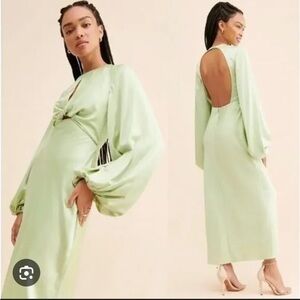 Significant Other Demi Backless Long-Sleeve Column Gown